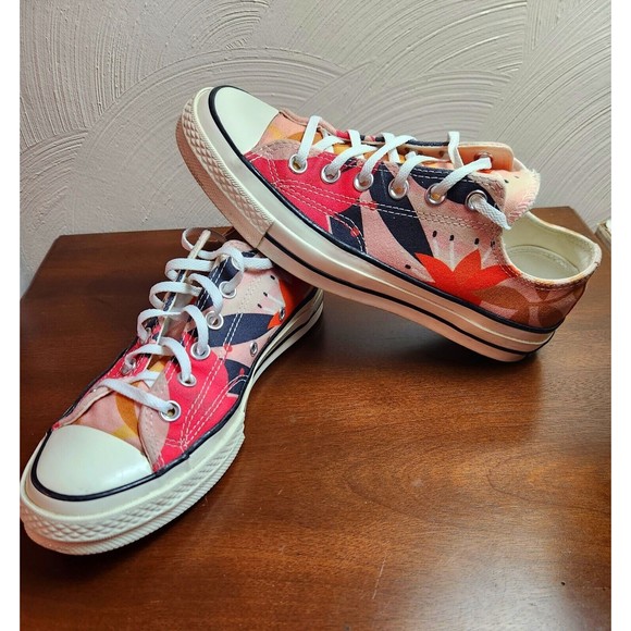 Converse Chuck 70 Floral Print Sz 8 Seldom Worn Clean 568376C Shoes Sneakers - Picture 9 of 11